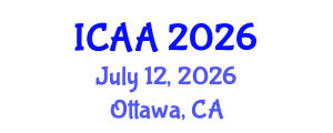 International Conference on Aeronautics and Astronautics (ICAA) July 12, 2026 - Ottawa, Canada