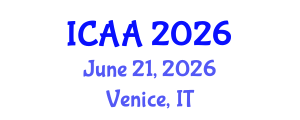 International Conference on Aeronautics and Astronautics (ICAA) June 21, 2026 - Venice, Italy