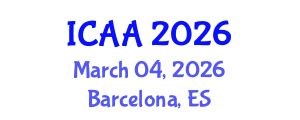 International Conference on Aeronautics and Astronautics (ICAA) March 04, 2026 - Barcelona, Spain