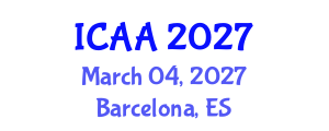 International Conference on Aeronautics and Astronautics (ICAA) March 04, 2027 - Barcelona, Spain International Conference on Aeronautics and Astronautics (ICAA) March 04, 2027 - Barcelona, Spain