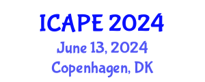 International Conference on Aerosols and Particles Emission (ICAPE) June 13, 2024 - Copenhagen, Denmark