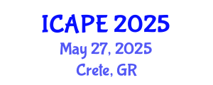 International Conference on Aerosols and Particles Emission (ICAPE) May 27, 2025 - Crete, Greece
