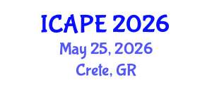 International Conference on Aerosols and Particles Emission (ICAPE) May 25, 2026 - Crete, Greece International Conference on Aerosols and Particles Emission (ICAPE) May 25, 2026 - Crete, Greece