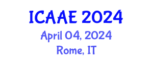 International Conference on Aerospace and Aviation Engineering (ICAAE) April 04, 2024 - Rome, Italy