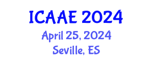 International Conference on Aerospace and Aviation Engineering (ICAAE) April 25, 2024 - Seville, Spain