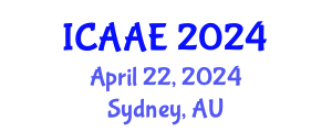 International Conference on Aerospace and Aviation Engineering (ICAAE) April 22, 2024 - Sydney, Australia