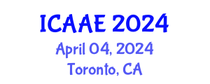 International Conference on Aerospace and Aviation Engineering (ICAAE) April 04, 2024 - Toronto, Canada
