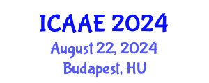 International Conference on Aerospace and Aviation Engineering (ICAAE) August 22, 2024 - Budapest, Hungary