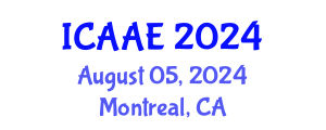 International Conference on Aerospace and Aviation Engineering (ICAAE) August 05, 2024 - Montreal, Canada