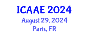 International Conference on Aerospace and Aviation Engineering (ICAAE) August 29, 2024 - Paris, France