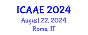 International Conference on Aerospace and Aviation Engineering (ICAAE) August 22, 2024 - Rome, Italy