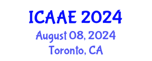 International Conference on Aerospace and Aviation Engineering (ICAAE) August 08, 2024 - Toronto, Canada