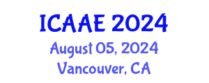 International Conference on Aerospace and Aviation Engineering (ICAAE) August 05, 2024 - Vancouver, Canada