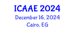 International Conference on Aerospace and Aviation Engineering (ICAAE) December 16, 2024 - Cairo, Egypt