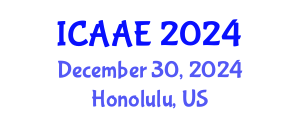 International Conference on Aerospace and Aviation Engineering (ICAAE) December 30, 2024 - Honolulu, United States