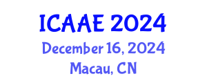 International Conference on Aerospace and Aviation Engineering (ICAAE) December 16, 2024 - Macau, China
