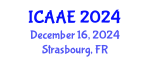 International Conference on Aerospace and Aviation Engineering (ICAAE) December 16, 2024 - Strasbourg, France