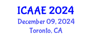 International Conference on Aerospace and Aviation Engineering (ICAAE) December 09, 2024 - Toronto, Canada