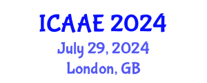 International Conference on Aerospace and Aviation Engineering (ICAAE) July 29, 2024 - London, United Kingdom