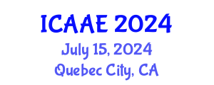 International Conference on Aerospace and Aviation Engineering (ICAAE) July 15, 2024 - Quebec City, Canada