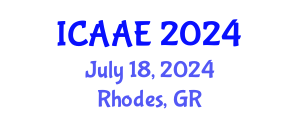 International Conference on Aerospace and Aviation Engineering (ICAAE) July 18, 2024 - Rhodes, Greece