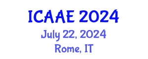 International Conference on Aerospace and Aviation Engineering (ICAAE) July 22, 2024 - Rome, Italy