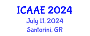 International Conference on Aerospace and Aviation Engineering (ICAAE) July 11, 2024 - Santorini, Greece