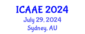 International Conference on Aerospace and Aviation Engineering (ICAAE) July 29, 2024 - Sydney, Australia