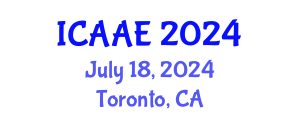International Conference on Aerospace and Aviation Engineering (ICAAE) July 18, 2024 - Toronto, Canada