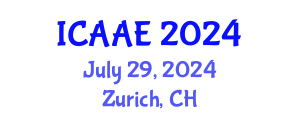 International Conference on Aerospace and Aviation Engineering (ICAAE) July 29, 2024 - Zurich, Switzerland