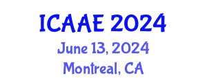 International Conference on Aerospace and Aviation Engineering (ICAAE) June 13, 2024 - Montreal, Canada