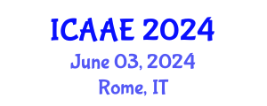 International Conference on Aerospace and Aviation Engineering (ICAAE) June 03, 2024 - Rome, Italy
