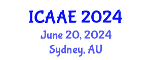 International Conference on Aerospace and Aviation Engineering (ICAAE) June 20, 2024 - Sydney, Australia
