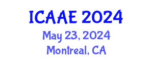 International Conference on Aerospace and Aviation Engineering (ICAAE) May 23, 2024 - Montreal, Canada