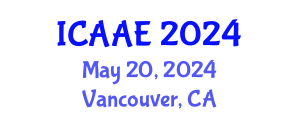 International Conference on Aerospace and Aviation Engineering (ICAAE) May 20, 2024 - Vancouver, Canada