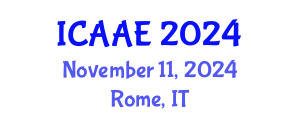 International Conference on Aerospace and Aviation Engineering (ICAAE) November 11, 2024 - Rome, Italy