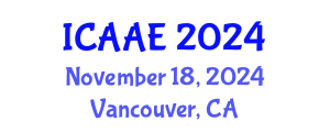 International Conference on Aerospace and Aviation Engineering (ICAAE) November 18, 2024 - Vancouver, Canada