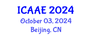 International Conference on Aerospace and Aviation Engineering (ICAAE) October 03, 2024 - Beijing, China