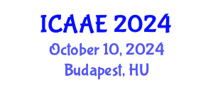 International Conference on Aerospace and Aviation Engineering (ICAAE) October 10, 2024 - Budapest, Hungary