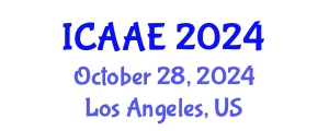 International Conference on Aerospace and Aviation Engineering (ICAAE) October 28, 2024 - Los Angeles, United States