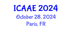 International Conference on Aerospace and Aviation Engineering (ICAAE) October 28, 2024 - Paris, France