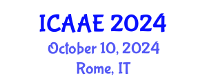 International Conference on Aerospace and Aviation Engineering (ICAAE) October 10, 2024 - Rome, Italy