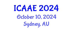 International Conference on Aerospace and Aviation Engineering (ICAAE) October 10, 2024 - Sydney, Australia