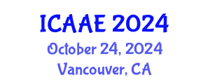 International Conference on Aerospace and Aviation Engineering (ICAAE) October 24, 2024 - Vancouver, Canada