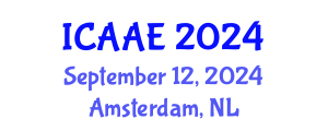 International Conference on Aerospace and Aviation Engineering (ICAAE) September 12, 2024 - Amsterdam, Netherlands