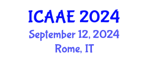International Conference on Aerospace and Aviation Engineering (ICAAE) September 12, 2024 - Rome, Italy