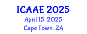 International Conference on Aerospace and Aviation Engineering (ICAAE) April 15, 2025 - Cape Town, South Africa