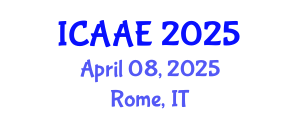 International Conference on Aerospace and Aviation Engineering (ICAAE) April 08, 2025 - Rome, Italy