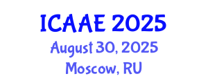 International Conference on Aerospace and Aviation Engineering (ICAAE) August 30, 2025 - Moscow, Russia