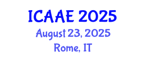International Conference on Aerospace and Aviation Engineering (ICAAE) August 23, 2025 - Rome, Italy